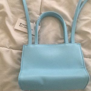 Telfar Purse small in Poolside Blue
